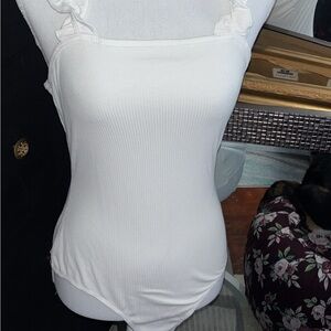 Le Lis Ivory Ribbed Bodysuit